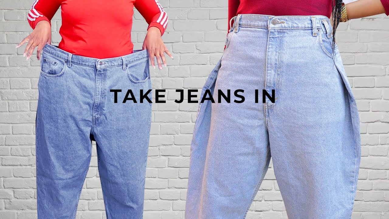 Cool Way To Take In Jeans! | Thrift Flip - YouTube