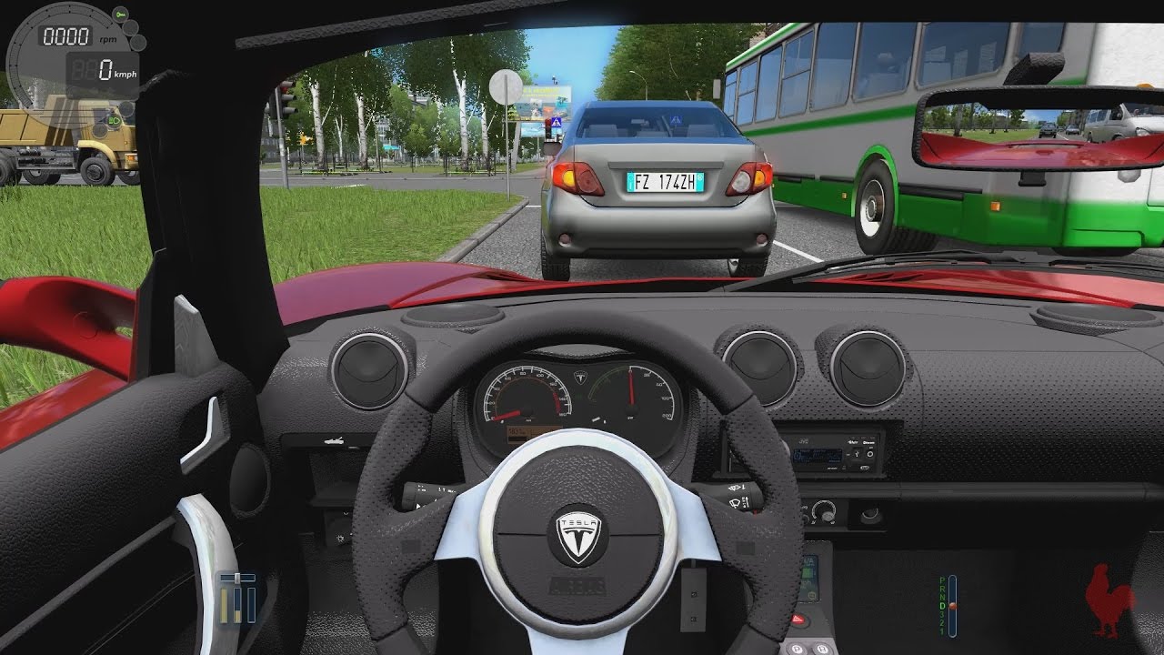 City Car Driving - Tesla Roadster S