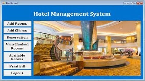 Hotel Management System Project Part 1 in C#  Free Source Code Winforms using stored procedure