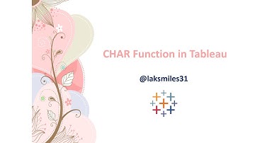 CHAR () Function in #tableau | Tableau #tutorial  Advanced