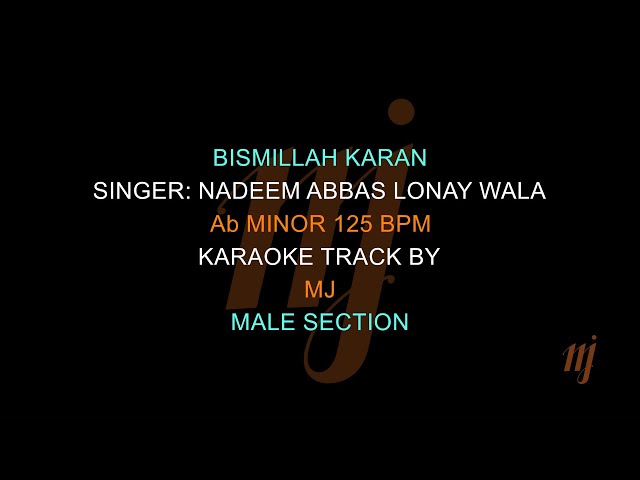 Karaoke Bismillah Karan | Performance Centric - Adjusted for Live Performance class=