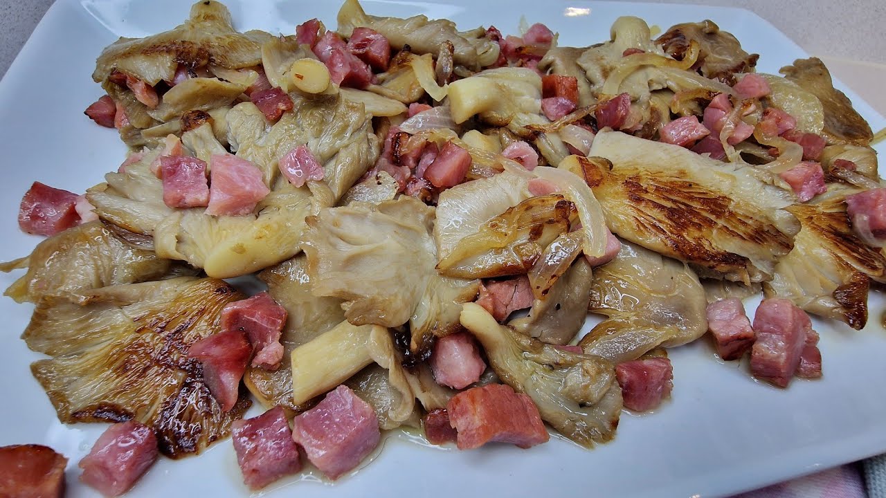 SALTEADO DE SETAS CON JAMÓN. Receta fácil y rápida! #lacocinadenuberosaylila #recipe