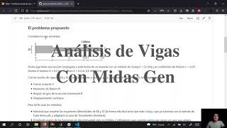 Análisis de vigas con Midas Gen teorías de Euler-Bernoulli, Timoshenko y MEF.