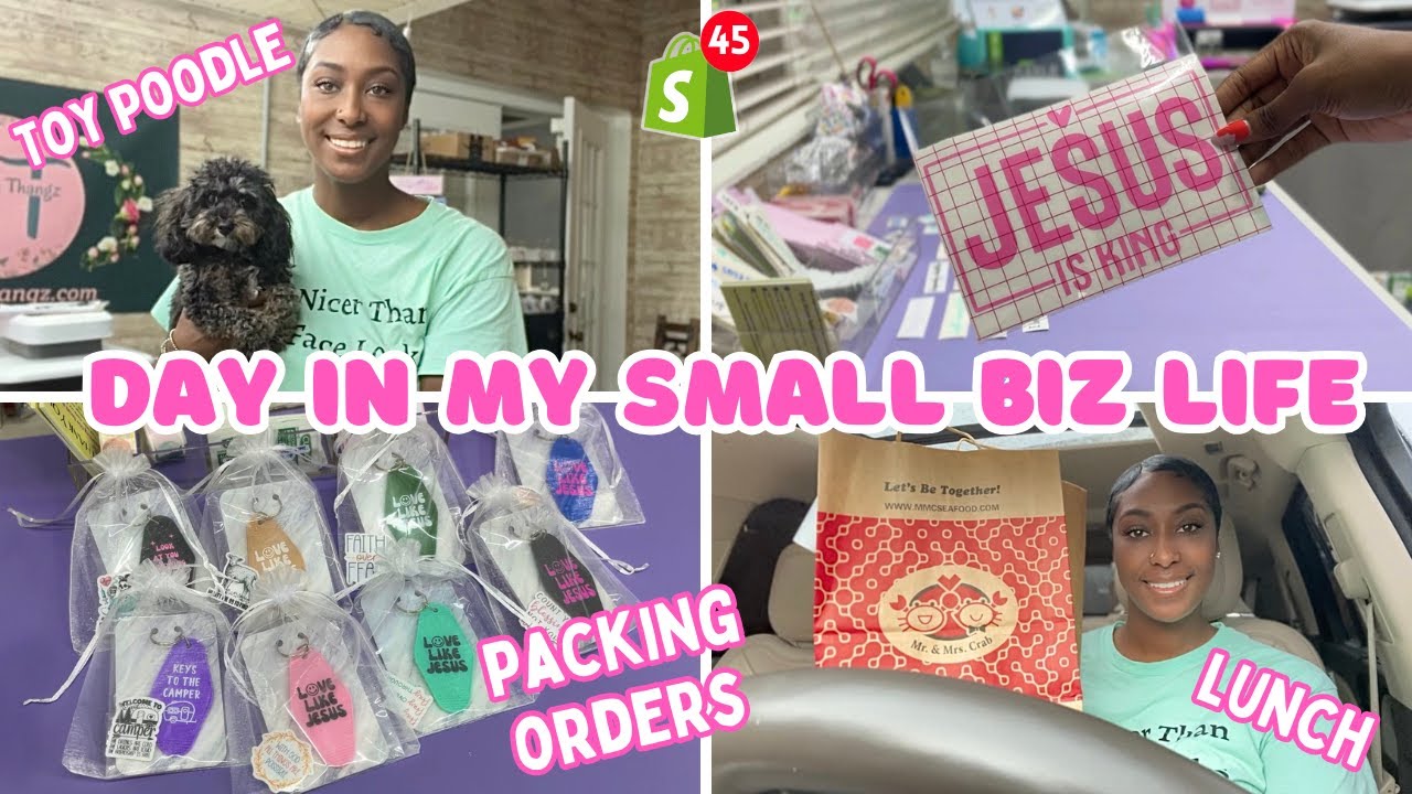 Day in My Small Biz Life | Packing Orders, Post Office Run & Lunch Vlog
