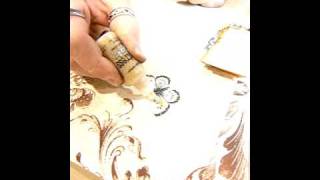 Tim Holtz Demonstrating Distress Stickles For Scrapaholix - Part 1