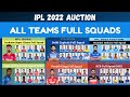 IPL 2022 All Teams Squad After Auction| CSK, MI, RR, KKR, SRH, DC, PBKS, GT, LSG, RCB Full Squads