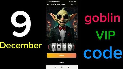Goblin Mine game today VIp Code / goblin Mine game daily code / goblin Mine game code 9 December /