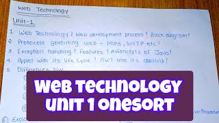 Famous Web technology unit 1|| wt unit 1 onesort || web technology unit 1| cse wale Profile