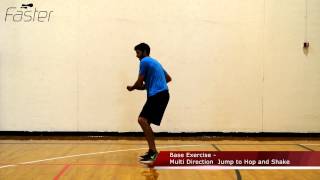 Base Exercise Core Stick Jump to Hop with Shake