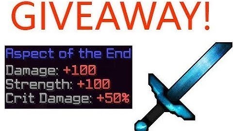 MAXED ASPECT OF THE END GIVEAWAY- Hypixel Skyblock