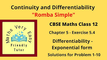 Continuity and differentiability  exercise 5.4 cbse class 12 maths in tamil ncert syllabus