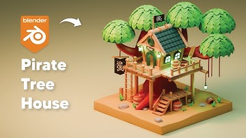 How I made Stylized Tree House in Blender 4.2 [Timelapse]  | BEY 3D