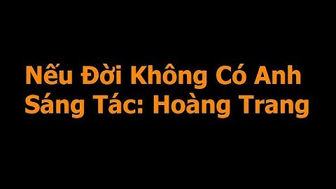 Nếu đời không có Anh hợp âm