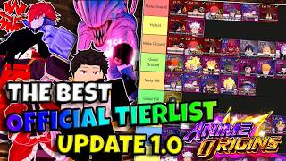 The  *BEST* Update 1.0 Tier List Anime Origins! (Roblox)