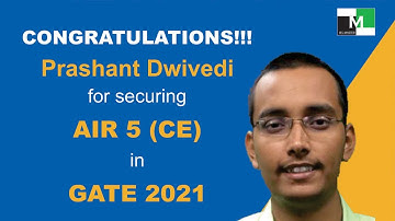 GATE 2021 Topper | Prashant Dwivedi AIR-5 (CE) | IES Master Classroom Student