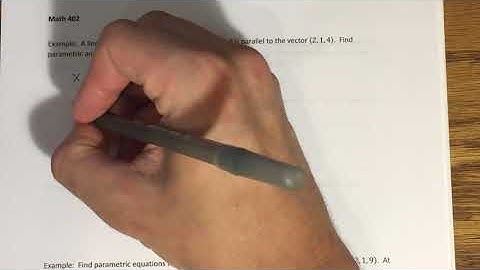 12.5 - Equations of Linear and Planes (Part 1)