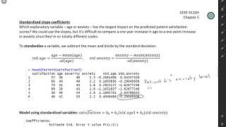 Famous STAT 4100H: Standardized slope coefficients v.2 Wealth
