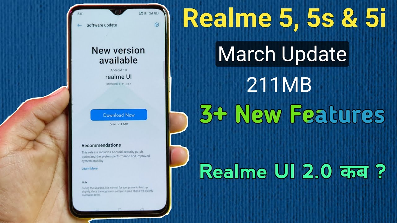 New March Software Update Received in Realme 5, 5s & 5i realme 5