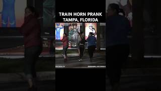 Train Horn Prank Tampa, Florida #florida #tampa #viral #shorts #trending #trainhorn #prank