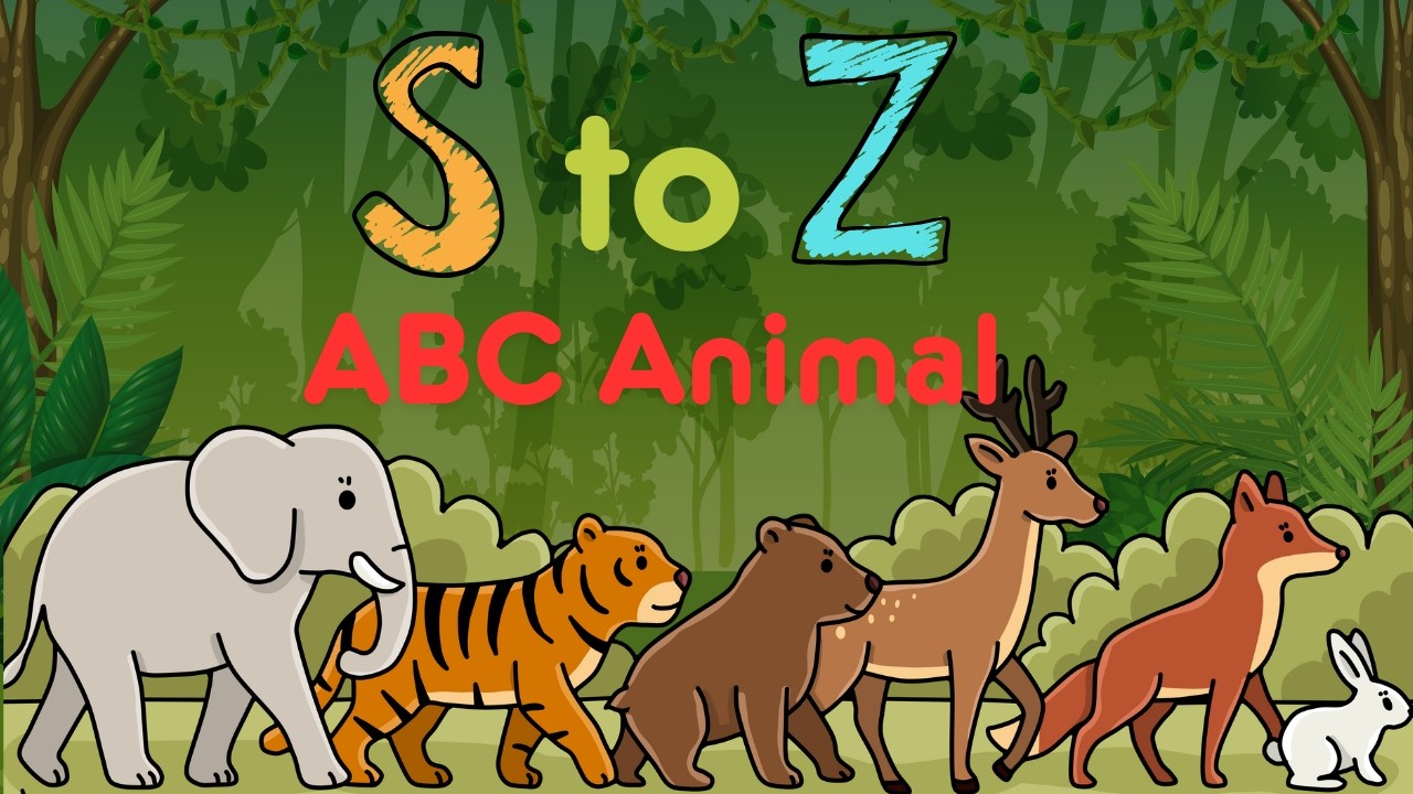 ABC Animals | S to Z | Learn Alphabet & Animals for Kids