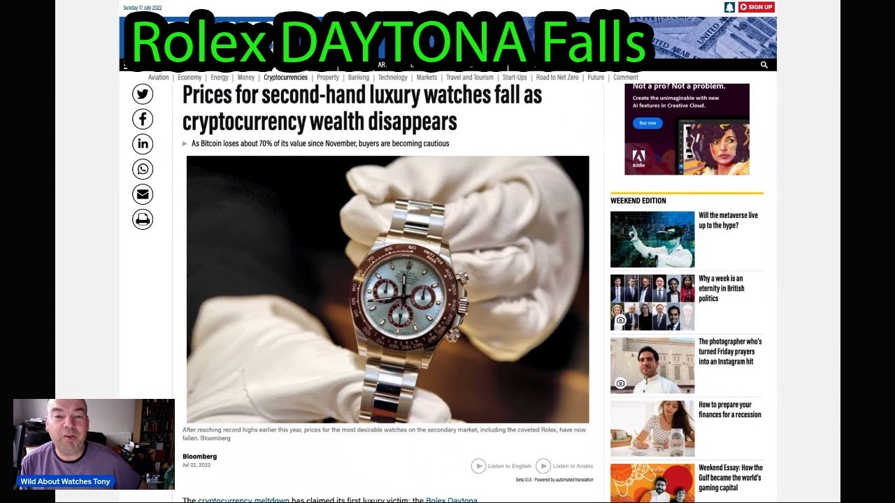 Rolex DAYTONA The BUBBLE is BURSTING Rolex Prices PLUMMET | Audemars Piquet  Royal Oak Patek Philippe