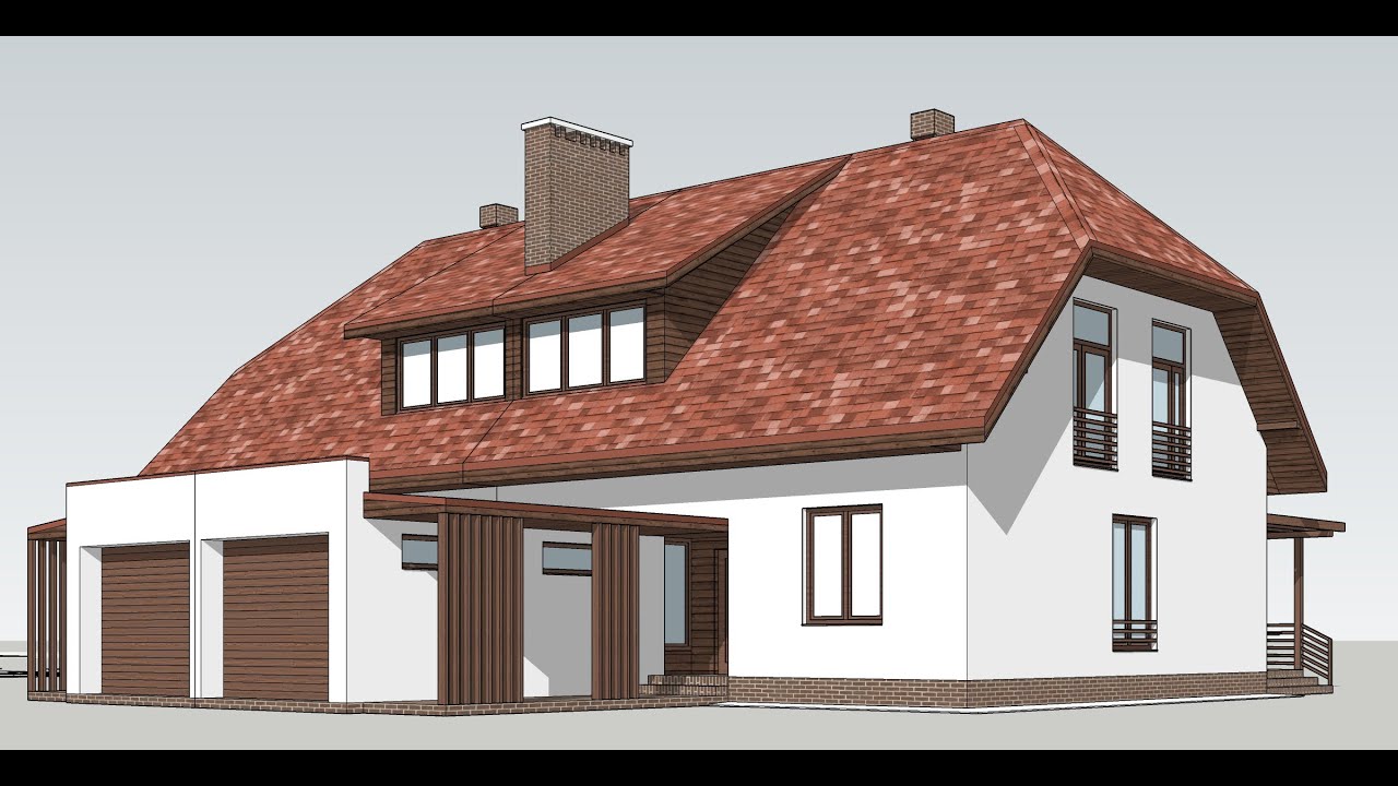 Organizing architectural project of the house in Sketchup - YouTube