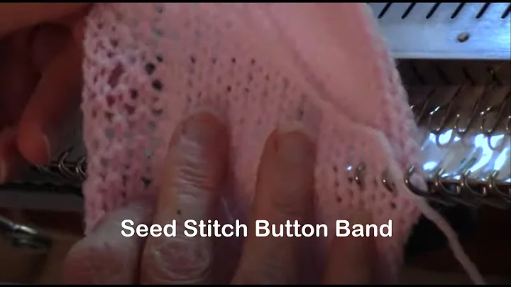 Seed Stitch Button Band to Machine Knit by Diana S...