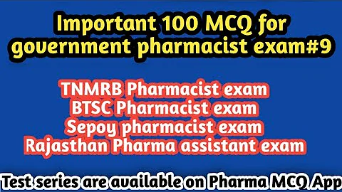 Important 100 MCQ for government pharmacist exam preparation#btsc#osssc#tnmrb#jssc#rajasthan