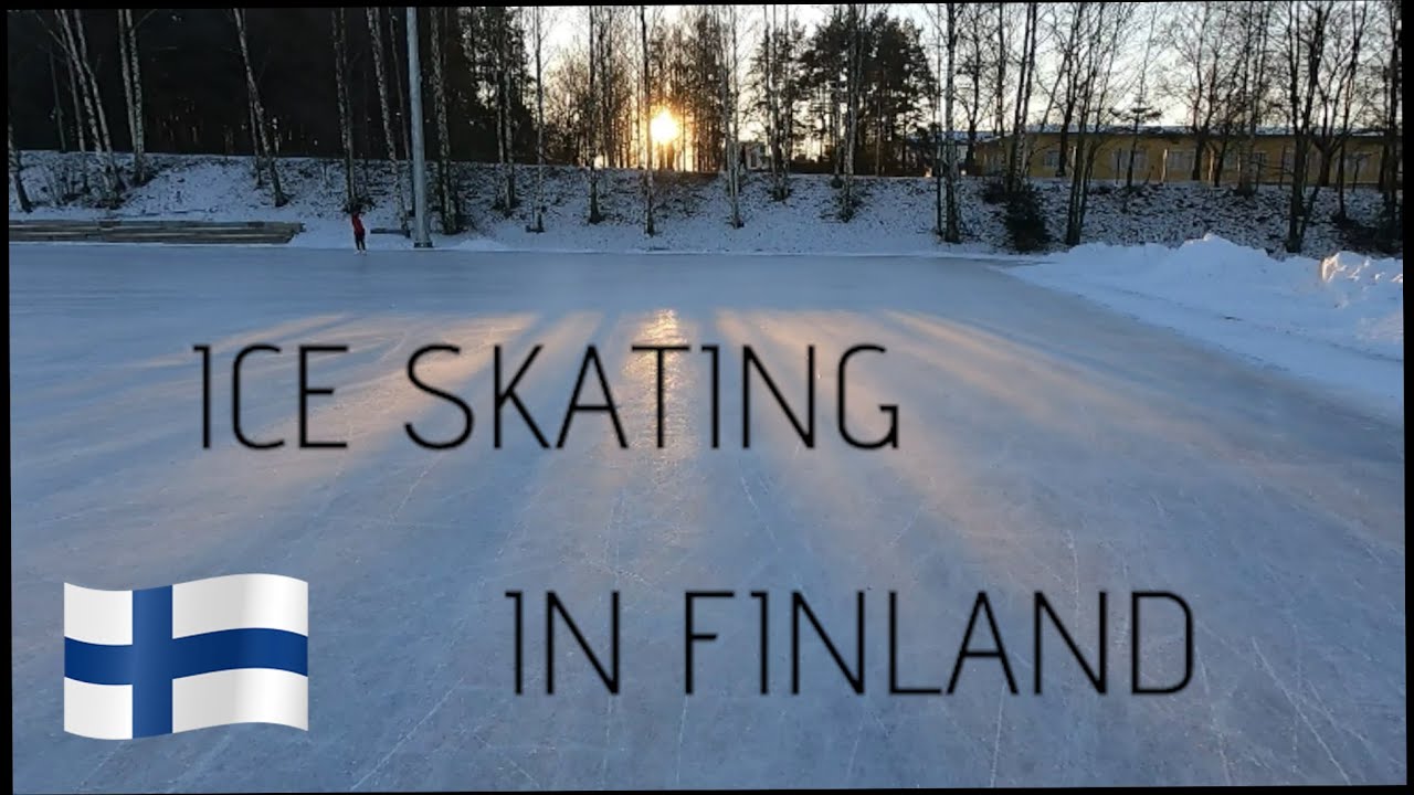 Winter ambiance Ice Skating ASMR in Tampere, Finland