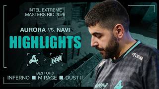 Aurora vs. NaVi | Highlights | IEM Rio 2026