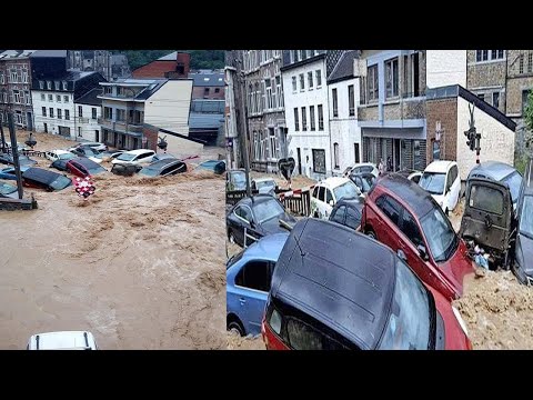 Huge floods in Dinant, Belgium , inondations dramatiques  Dinant en Belgique