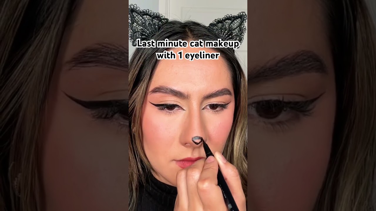 Halloween Cat Makeup 1 Eyeliner !! 🐈‍⬛ 