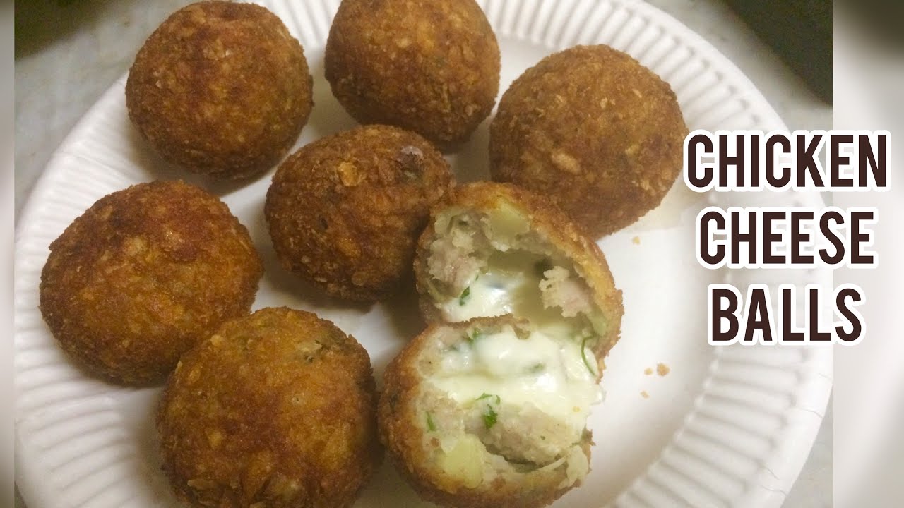 Chicken cheese ball recipe crispy cheese stuffed chicken balls YouTube