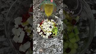 Healthy Greek Salad With Feta Cheese And Zesty Olive Oil Dressing Healthy Greek Salad With Feta Cheese And Zesty Olive Oil Dressing