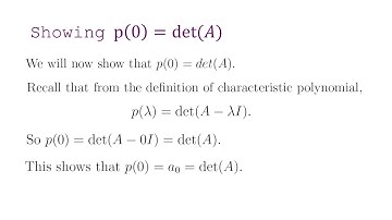 Invertibility of Matrix and Characteristic Polynomial