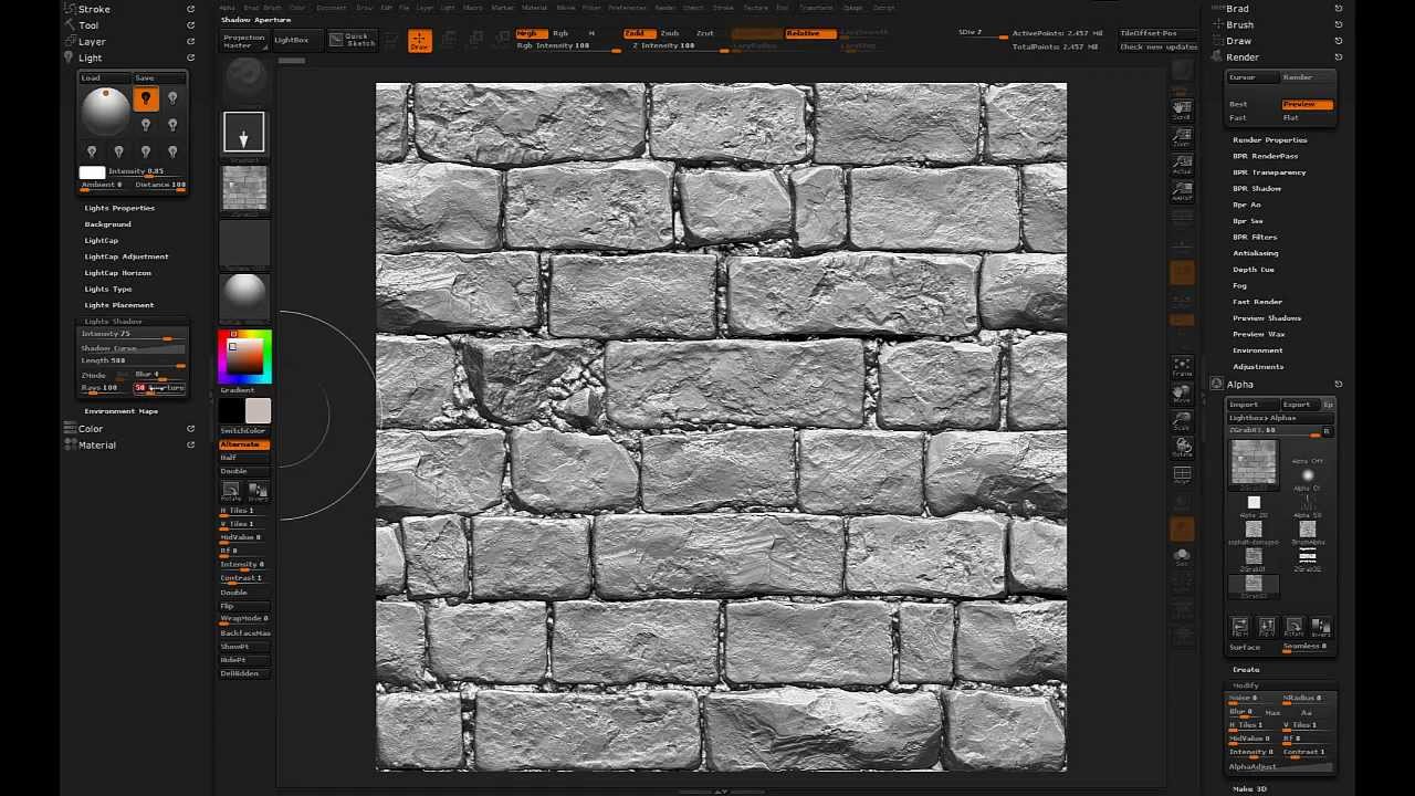 gumroad creating tileable textures in zbrush