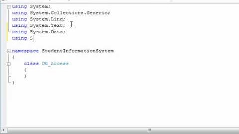 How to create a simple C# database application with Microsoft SQL server (2008)-Part  2.wmv