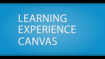 The learning experience canvas