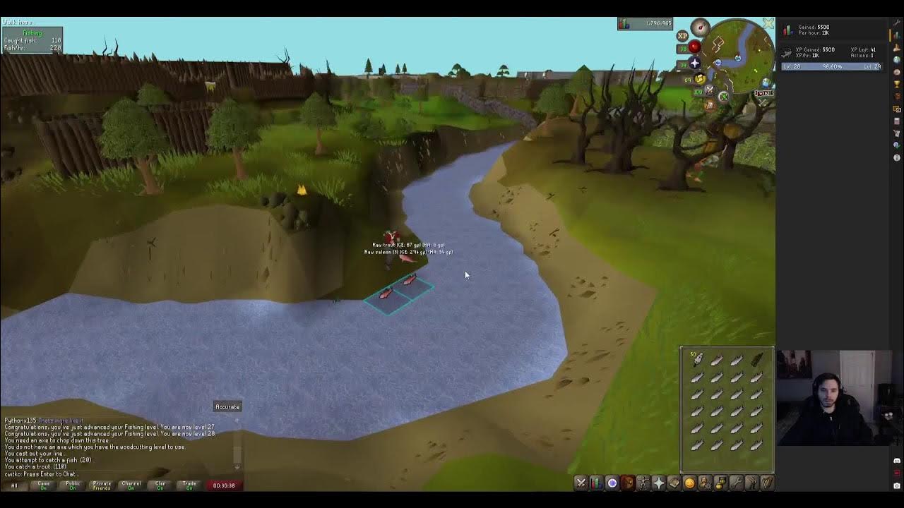 Learning more Python and fishing in OSRS on a very relaxing night - YouTube