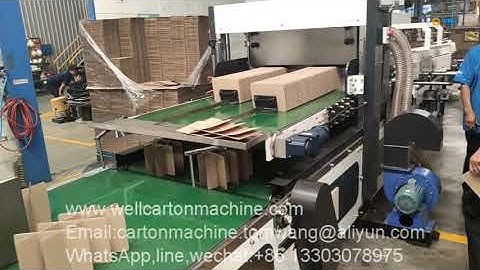 Corrugated carton partitions machine video