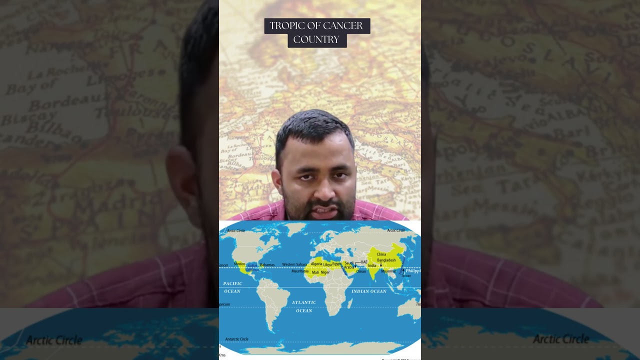 Tropic of Cancer passes through the Country 