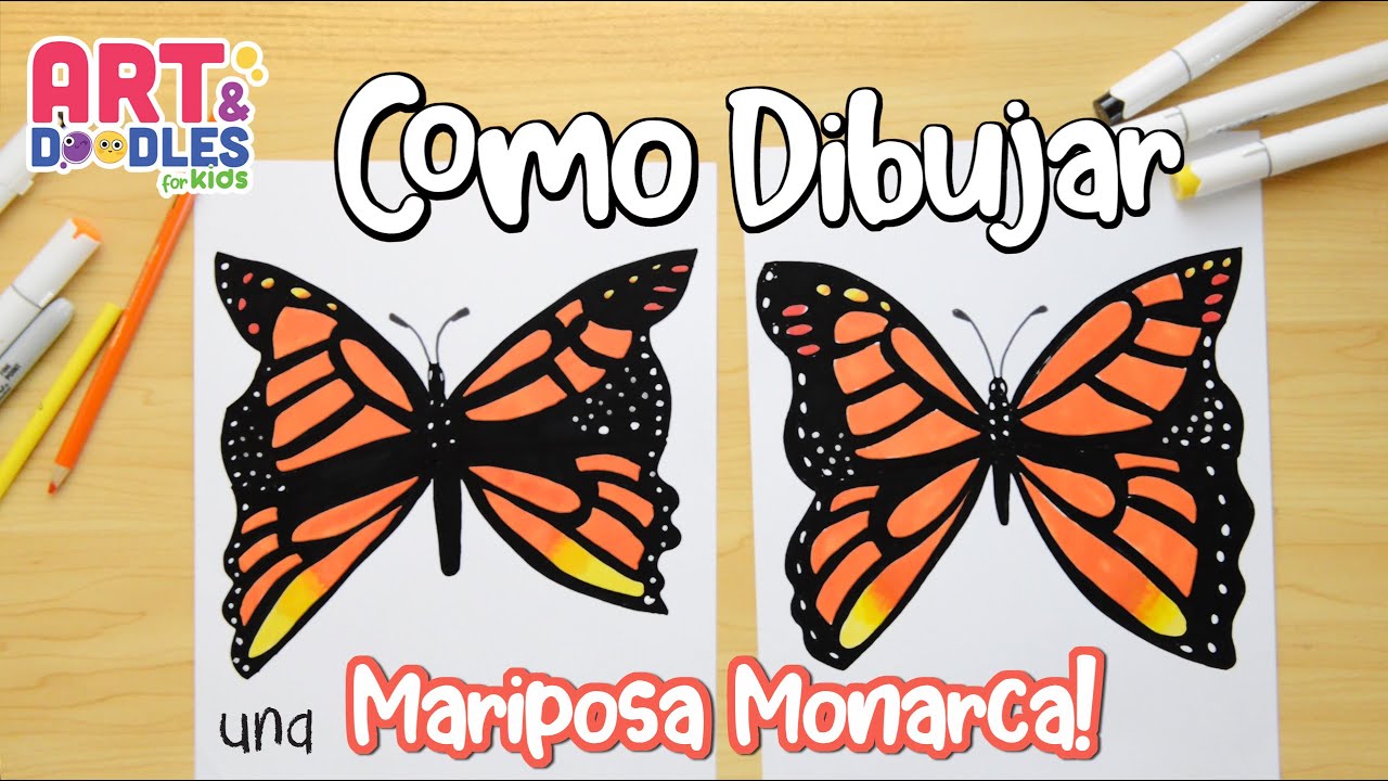 Como dibujar una MARIPOSA MONARCA | Dibujando con mi Mamá 😊🦋 - thptnganamst.edu.vn