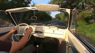 1962 VW Beetle Cabrio Drive Along Top Down