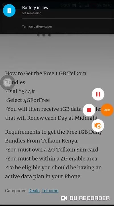 How to get free data bundle for telkom - YouTube