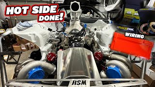 Salty Camaro 1800HP Turbo Hot Side Complete PART 4 + Wiring and Dash Mod!
