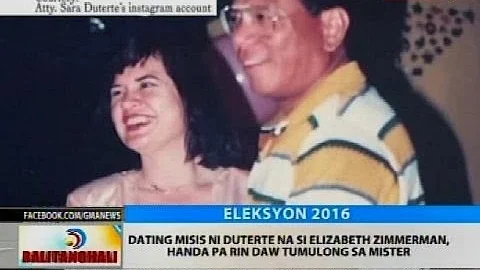 Dating misis ni Duterte na si Elizabeth Zimmerman,...