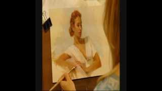 Muse in White  A Portrait Painting Demonstration in Oils by Anna Rose Bain