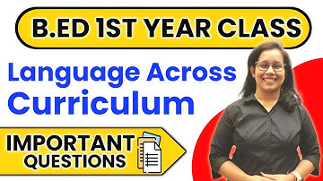 Language across the Curriculum Important Question | B.ed 1st Year Classes In hindi