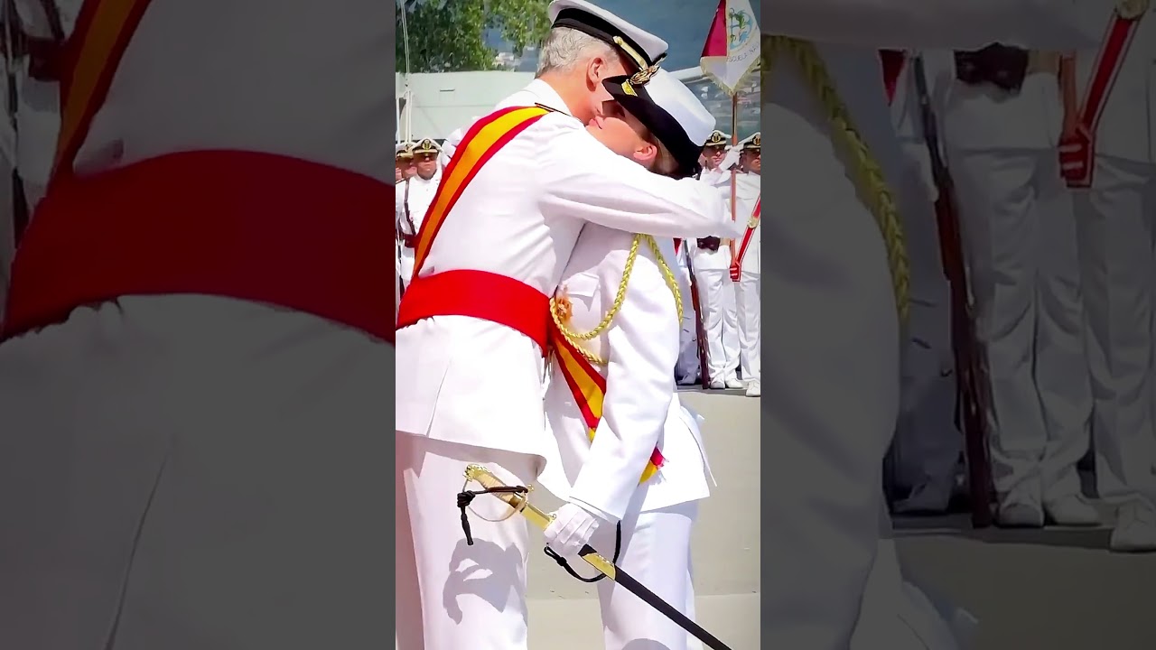 Princess Leonor looked elegant and radiant in a white military uniform
