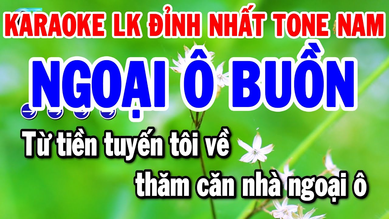 Karaoke Liên Khúc Tone Nam Nhạc Sống Đỉnh Nhất 2025 | Ngoại Ô Buồn - Đêm Buồn Tỉnh Lẻ | Thanh Hải